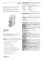 TM SERIES: MODULAR 2/4-CHANNEL PID TEMPERATURE CONTROLLERS WITH SCREWLESS CONNECTOR